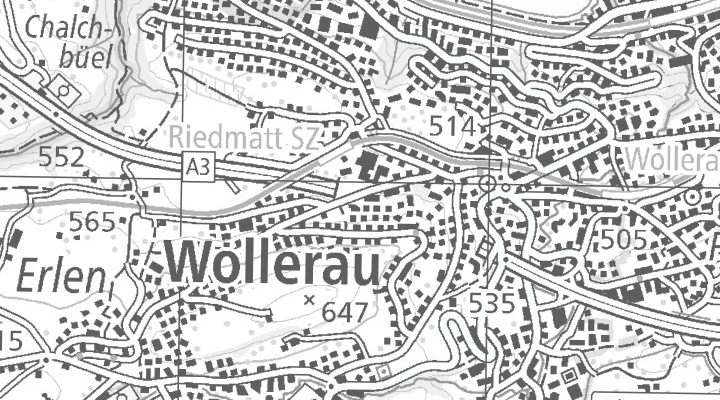 Kartenausschnitt: 8832 Wollerau