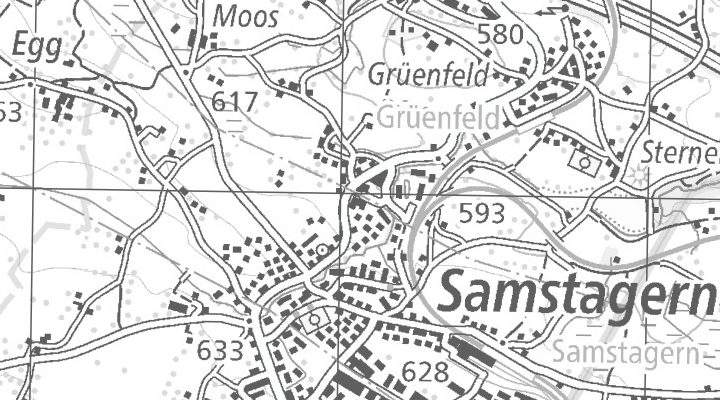 Kartenausschnitt: Hügsamstrasse 11, 8833 Samstagern