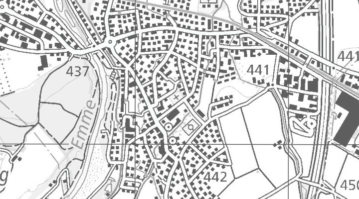 Kartenausschnitt: 4552 Derendingen