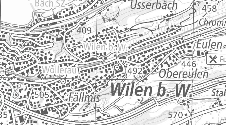 Kartenausschnitt: Autobahnzentrum A3, 8832 Wollerau-Fuchsberg
