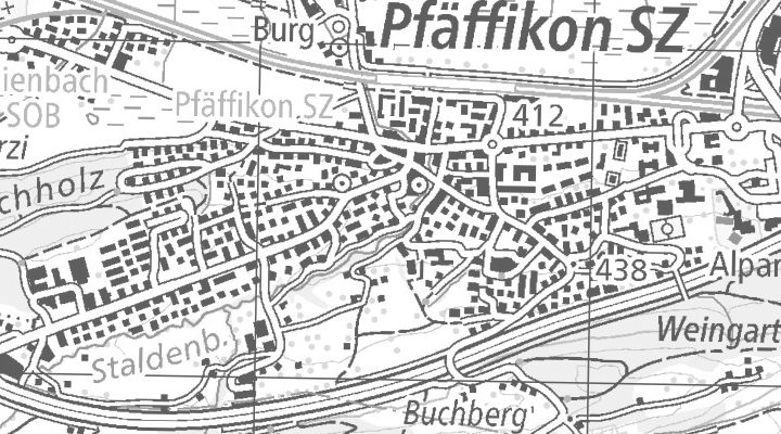 Kartenausschnitt: 8808 Pfäffikon SZ
