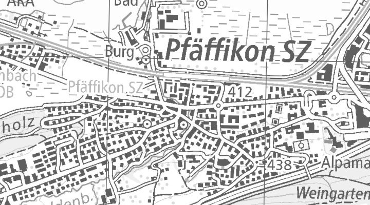 Kartenausschnitt: Bahnhofstrasse 1, 8808 Pfäffikon SZ