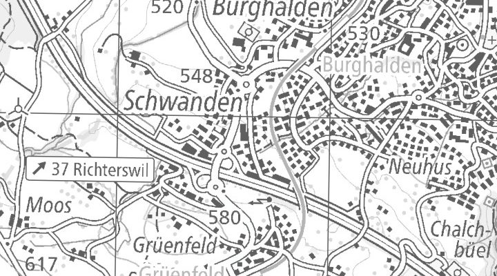 Kartenausschnitt: Untere Schwandenstrasse 22, 8805 Richterswil
