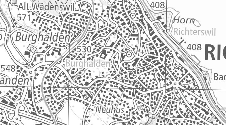 Kartenausschnitt: 8805 Richterswil