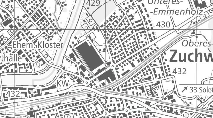 Kartenausschnitt: Widistrasse 9, 4528 Zuchwil