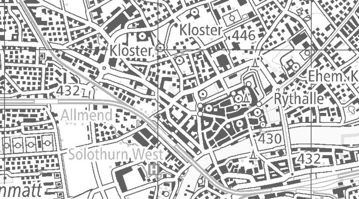 Kartenausschnitt: 4500 Solothurn