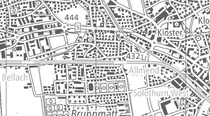 Kartenausschnitt: strasse, 4500 Solothurn