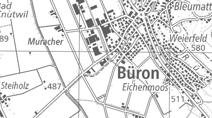 Kartenausschnitt: Knutwilerstrasse 3, 6233 Büron