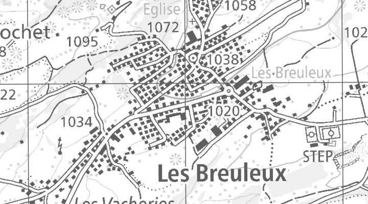 Kartenausschnitt: 2345 Les Breuleux