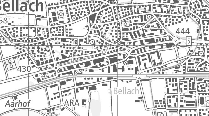 Kartenausschnitt: Bielstrasse, 7, 4512 Bellach