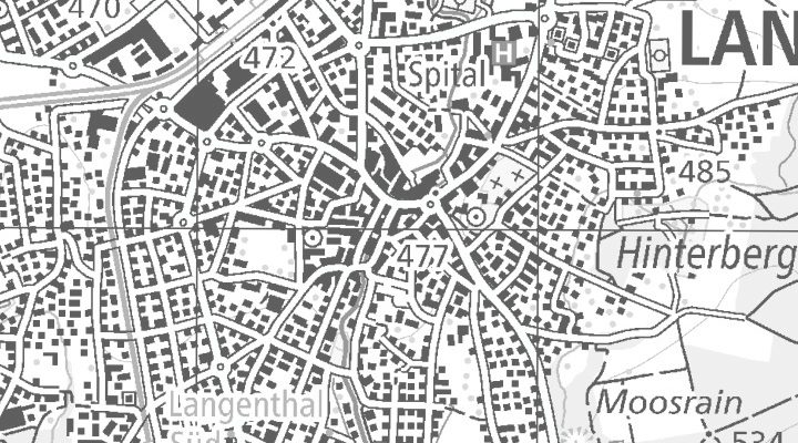Kartenausschnitt: Farbgasse 3, 4900 Langenthal