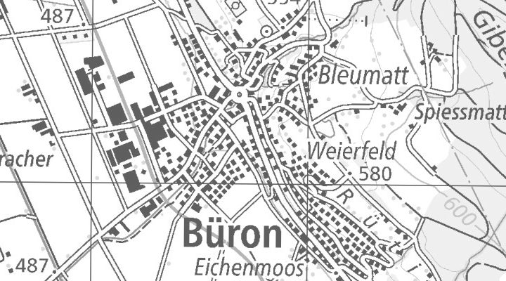 Kartenausschnitt: Knutwilerstrasse 3, 6233 Büron