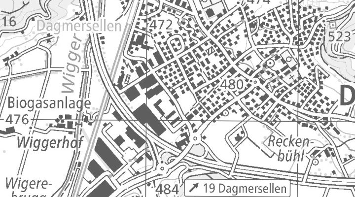 Kartenausschnitt: Industriestrasse 18, 6252 Dagmersellen