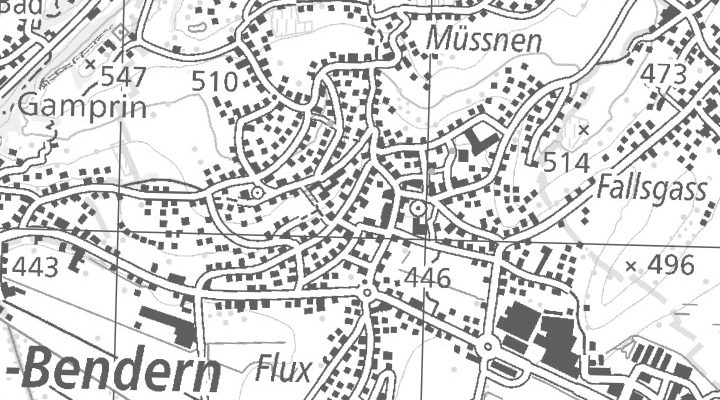 Kartenausschnitt: 9492 Eschen