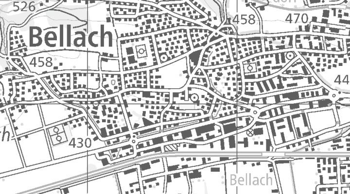 Kartenausschnitt: 4512 Bellach