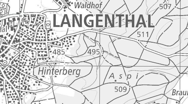 Kartenausschnitt: Langenthal Tell