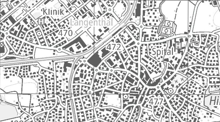 Kartenausschnitt: 4900 Langenthal