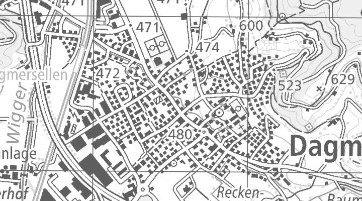Kartenausschnitt: Dagmersellen, lucerne, CH