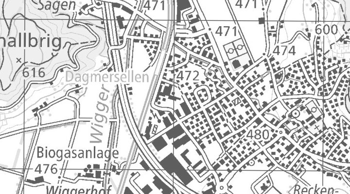 Kartenausschnitt: Stationsstrasse 21, 6252 Dagmersellen