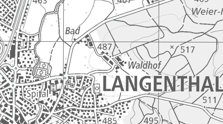 Kartenausschnitt: Waldhof, 4900 Langenthal
