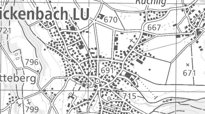 Kartenausschnitt: Dominikusweg 3, 6221 Rickenbach LU
