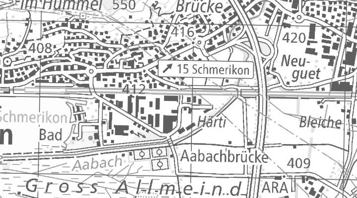 Kartenausschnitt: Allmeindstrasse 23, 8716 Schmerikon