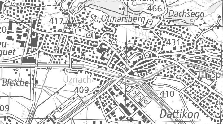 Kartenausschnitt: Uznach