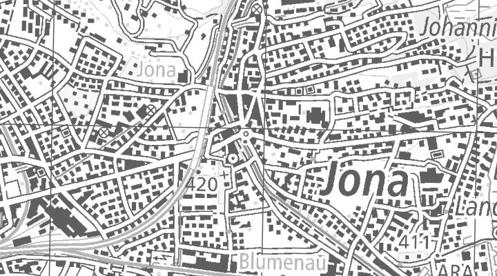 Kartenausschnitt: St Gallerstrasse 40, 8645 Jona