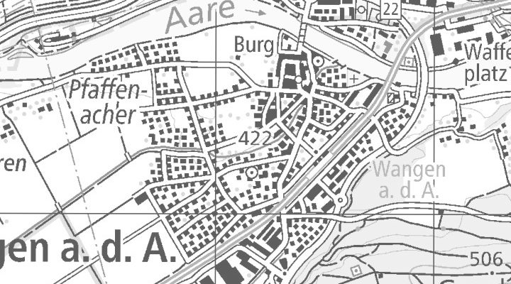 Kartenausschnitt: Vorstadt 20, 3380 Wangen an der Aare