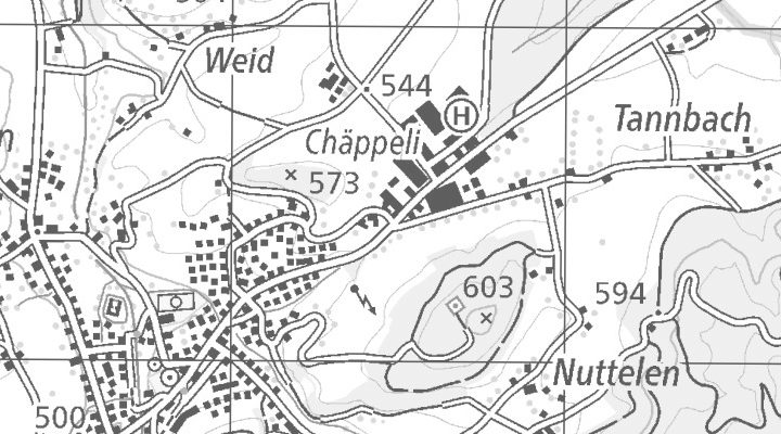 Kartenausschnitt: Chäppeli 2, 6264 Pfaffnau