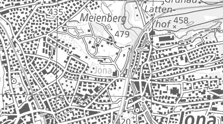 Kartenausschnitt: Grünfeldstrasse 25, 8645 Jona