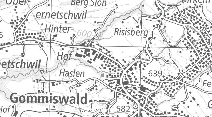 Kartenausschnitt: Ernetschwilerstrasse 21 a, 8737 Gommiswald