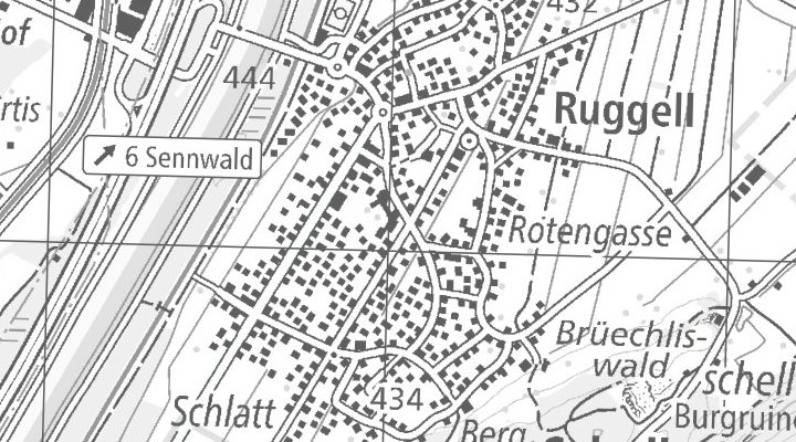 Kartenausschnitt: 9491 Ruggell REC