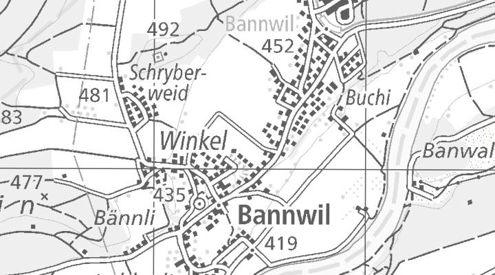 Kartenausschnitt: 4913 Bannwil