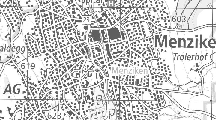 Kartenausschnitt: Region Menziken