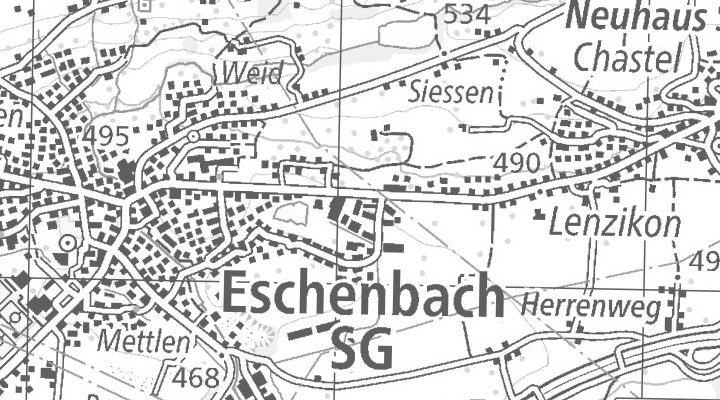 Kartenausschnitt: Twirrenstrasse 6, 8733 Eschenbach SG