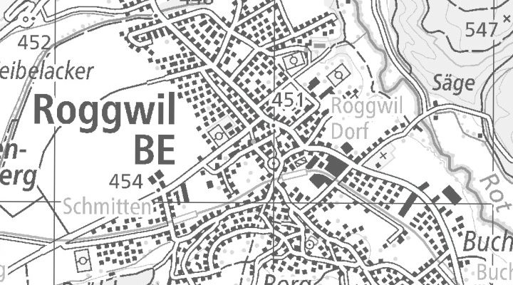 Kartenausschnitt: St. Urbanstrasse 12, 4914 Roggwil BE