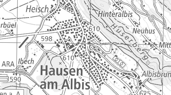 Kartenausschnitt: Ebertswilerstrasse 10, 8915 Hausen am Albis