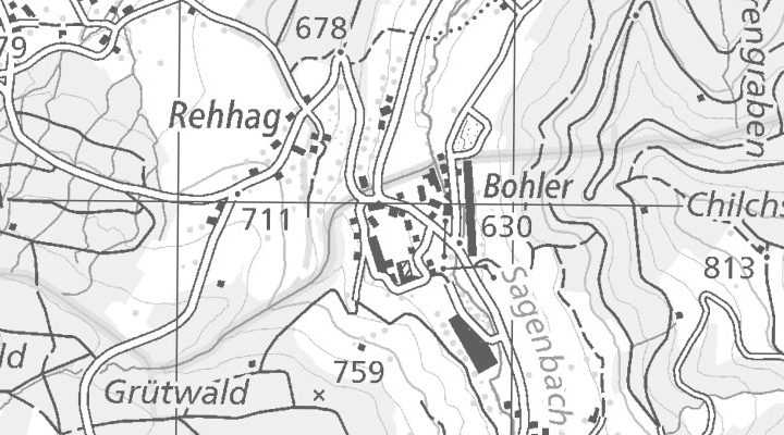 Kartenausschnitt: Bohler 5, 6221 Rickenbach
