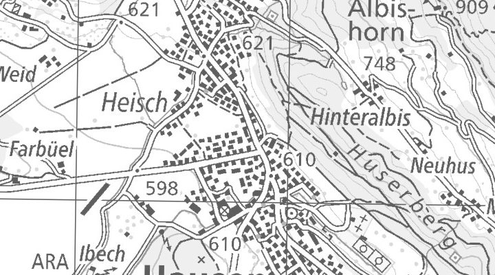 Kartenausschnitt: Ebertswilerstrasse 33, 8915 Hausen am Albis