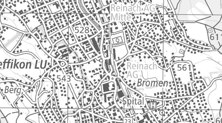 Kartenausschnitt: Bahnhofstrasse 7, 5734 Reinach