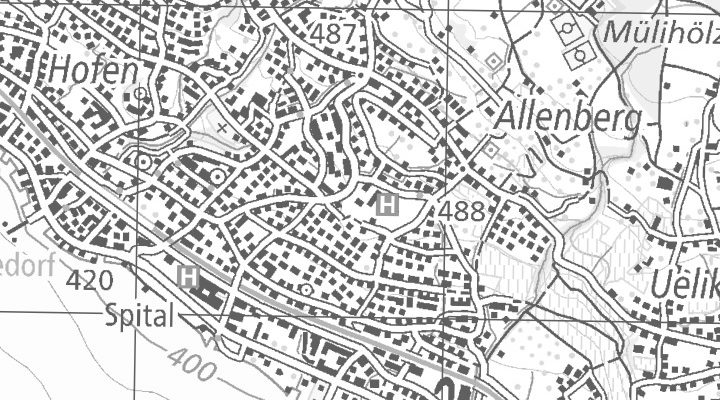 Kartenausschnitt: Bergstrasse 120, 8708 Männedorf