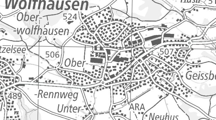 Kartenausschnitt: Oberwolfhauserstrasse 8, 8633 Wolfhausen