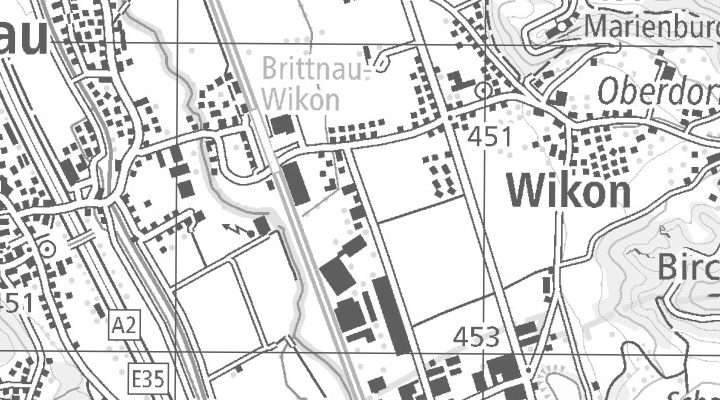 Kartenausschnitt: Industriestrasse 2, 4806 Wikon