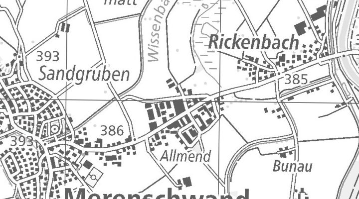 Kartenausschnitt: Industrie Nord 1, 5634 Merenschwand