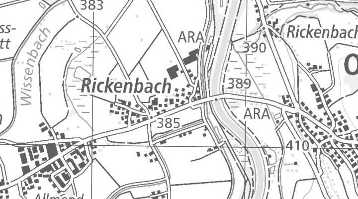 Kartenausschnitt: Rickenbach
