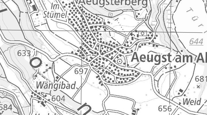 Kartenausschnitt: Dorfstrasse 22, 8914 Aeugst am Albis