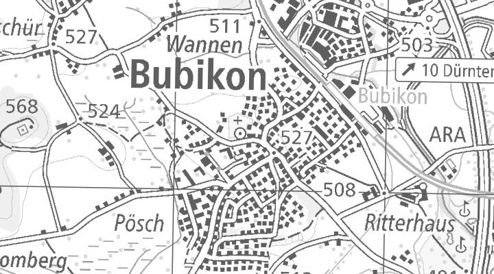 Kartenausschnitt: Bubikon