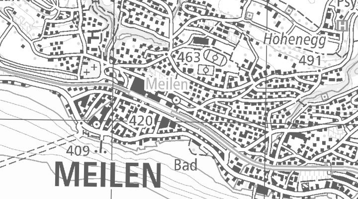 Kartenausschnitt: Stelzenstrasse 41, 8706 Meilen ZH