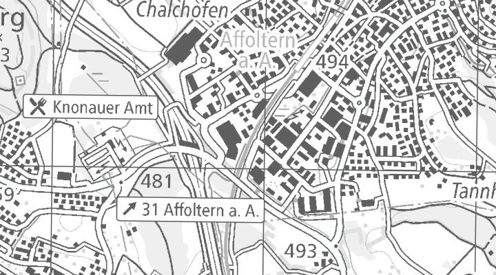 Kartenausschnitt: Obfelderstrasse 41b, 8910 Affoltern am Albis